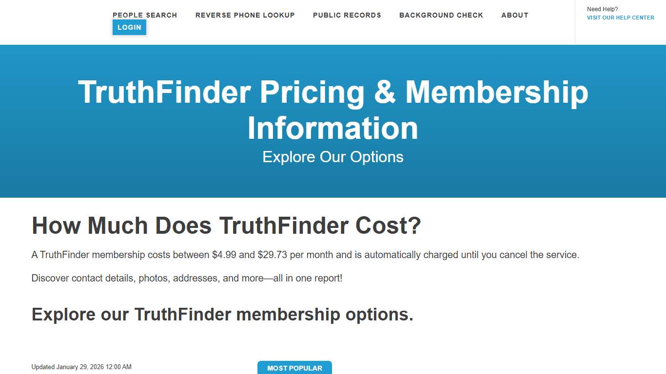 How Much Does TruthFinder Cost? 2026 Pricing Guide
